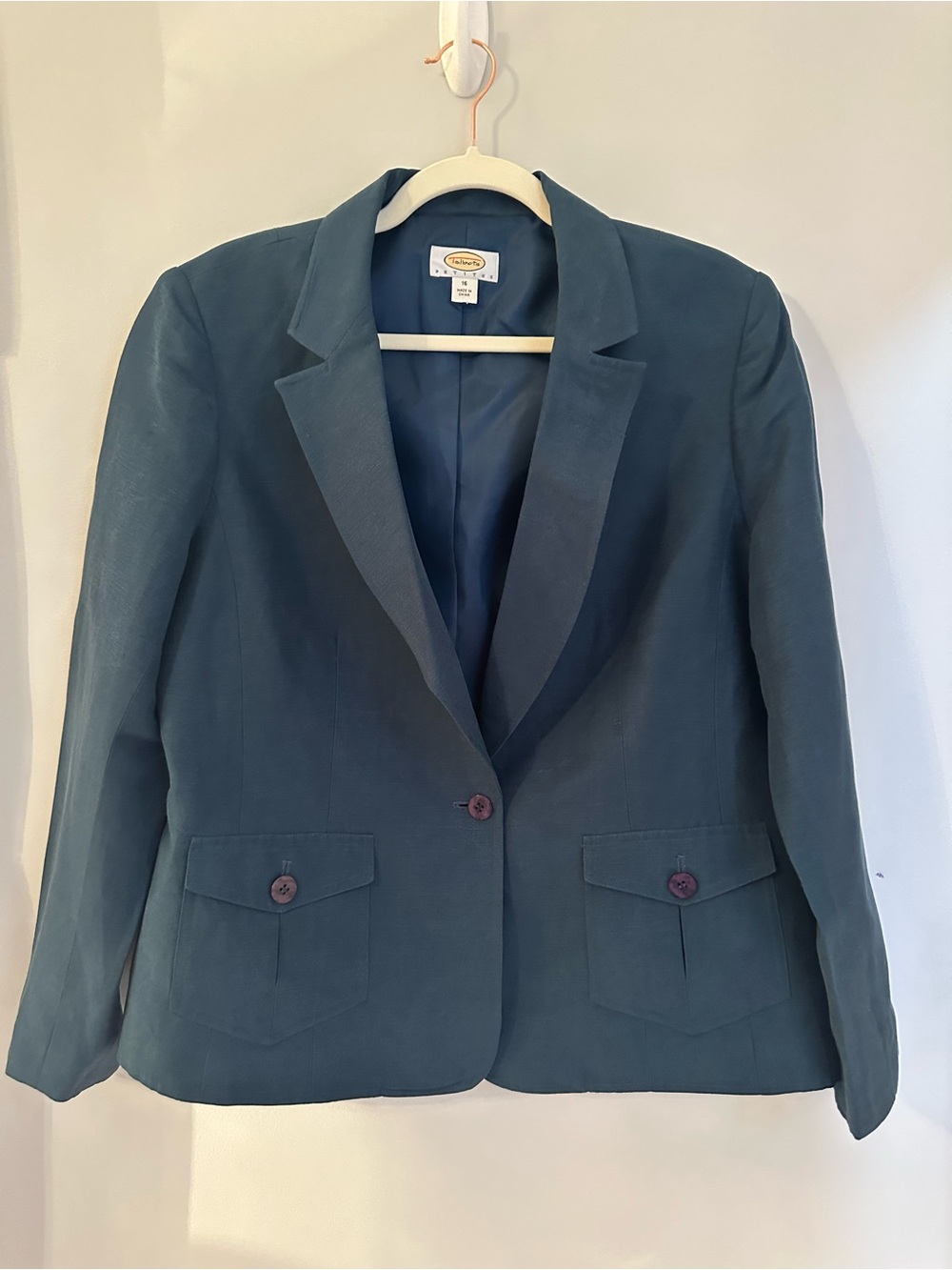 Talbots Teal Single-Button Blazer